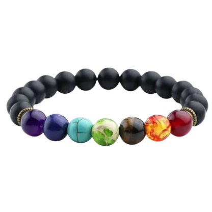 COLORFUL CHAKRA BRACELET FOR SPIRITUAL BALANCE AND HEALING - Style C / Girth: 19.5 cm; Beads: 8mm - Bracelet