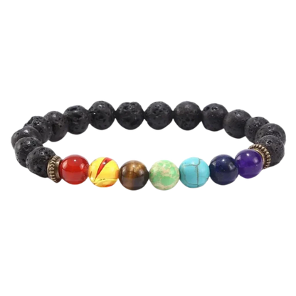 COLORFUL CHAKRA BRACELET FOR SPIRITUAL BALANCE AND HEALING - Style E / Girth: 19.5 cm; Beads: 8mm - Bracelet