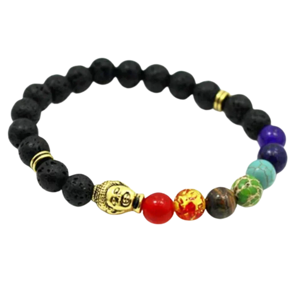 COLORFUL CHAKRA BRACELET FOR SPIRITUAL BALANCE AND HEALING - Style H / Girth: 19.5 cm; Beads: 8mm - Bracelet