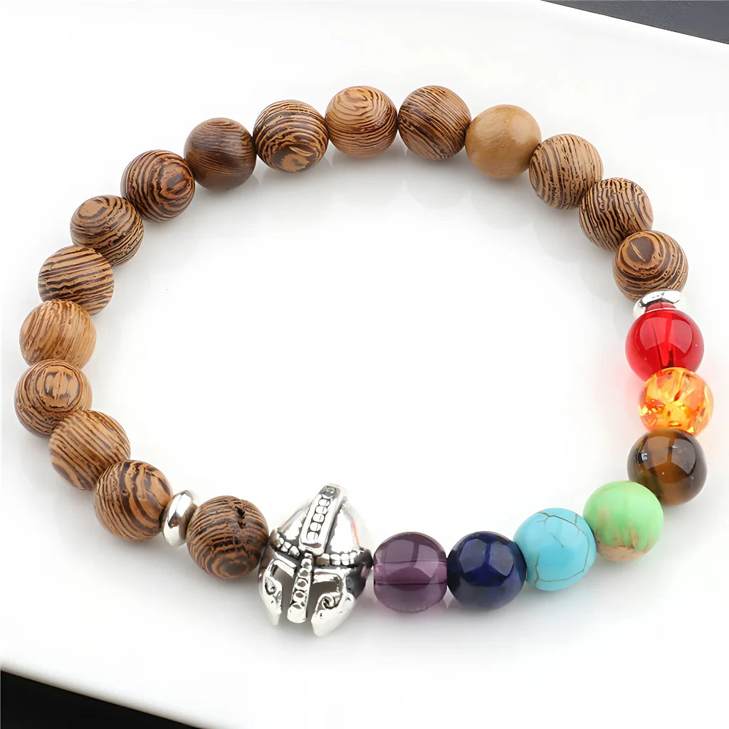 COLORFUL CHAKRA WOODEN BEAD WRAP BRACELET FOR SPIRITUALITY - Style 2 - Bracelet