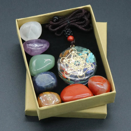 COLORFUL IRREGULAR HEALING STONES SET FOR CHAKRA BALANCE