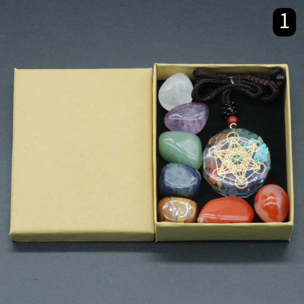 COLORFUL IRREGULAR YOGA STONE SET - Healing Stones