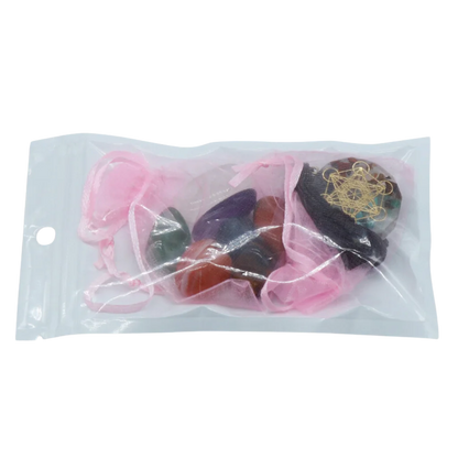 COLORFUL IRREGULAR YOGA STONE SET - Bagged - Healing Stones