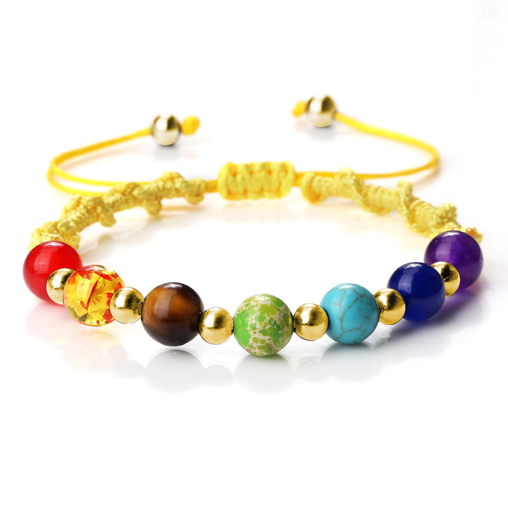 HANDWOVEN CHAKRA BEAD BRACELET FOR ENERGY & BALANCE