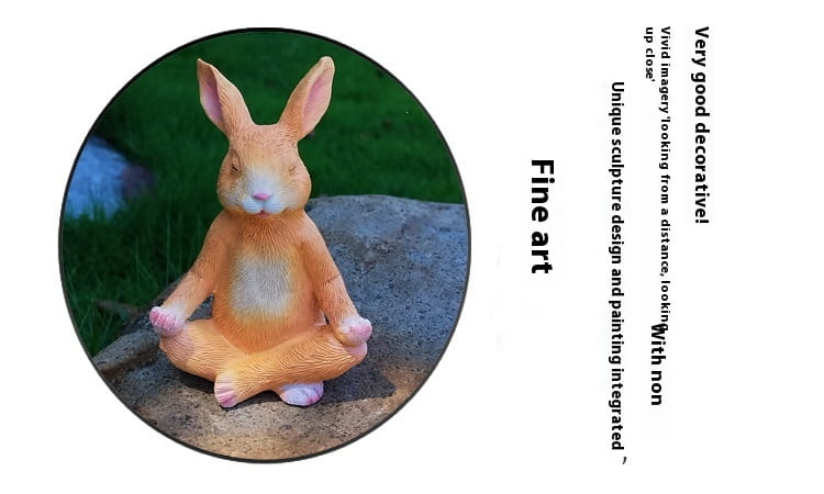 MEDITATION BUNNY AND FROG YOGA STATUES FOR SERENE DÉCOR