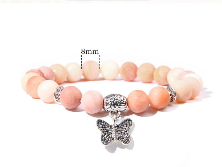 BUTTERFLY CRYSTAL BEAD BRACELET FOR SPIRITUAL GROWTH