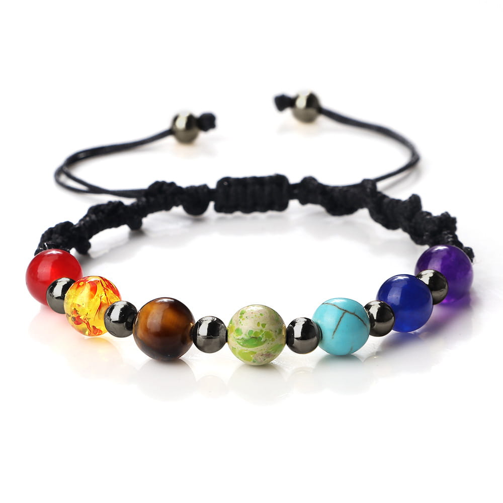 HANDWOVEN CHAKRA BEAD BRACELET FOR ENERGY & BALANCE