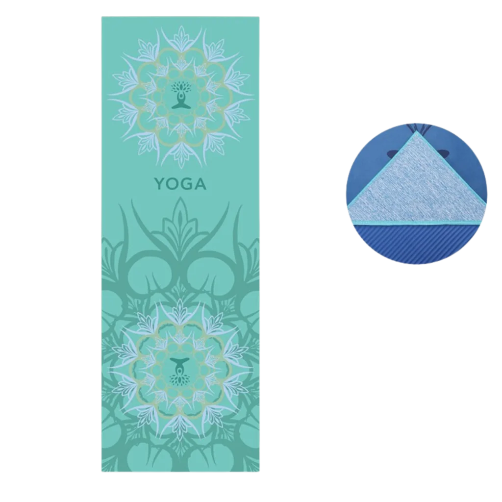 DOUBLE-FACED VELVET YOGA TOWEL - Century Lotus - Yoga Mat