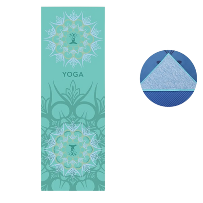 DOUBLE-FACED VELVET YOGA TOWEL - Century Lotus - Yoga Mat