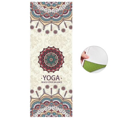 DOUBLE-FACED VELVET YOGA TOWEL - Colored lotus - Yoga Mat