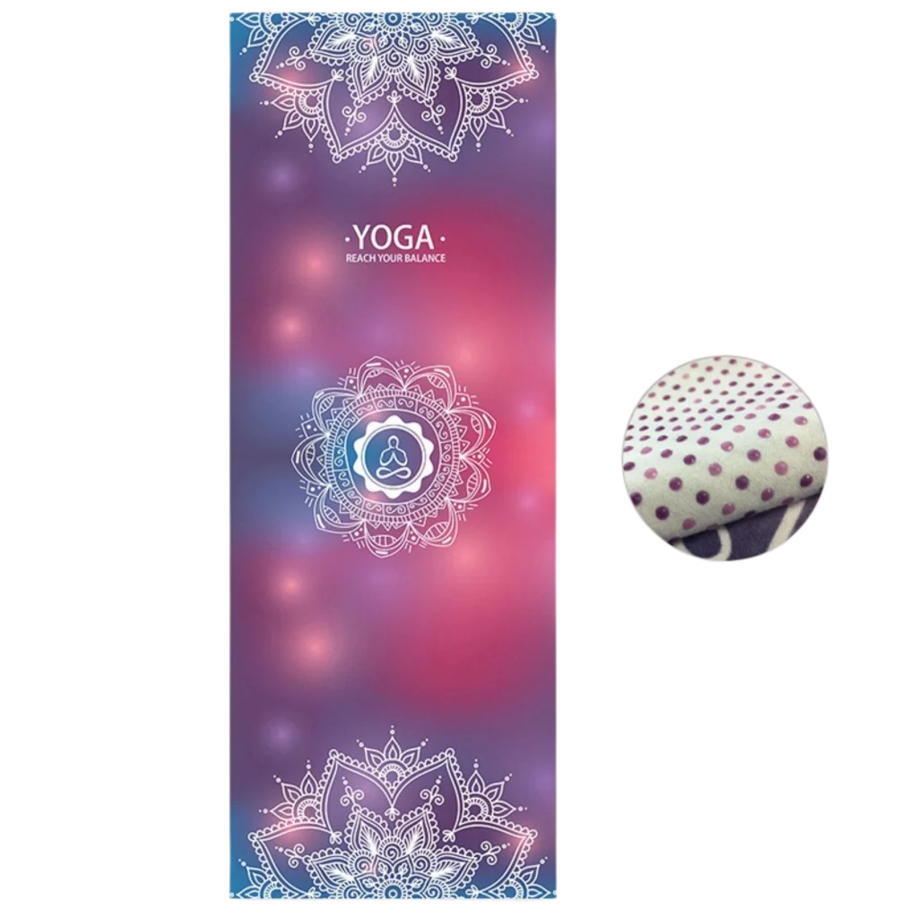 DOUBLE-FACED VELVET YOGA TOWEL - Flower - Yoga Mat Towel