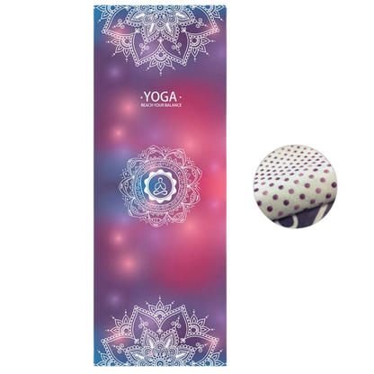 DOUBLE-FACED VELVET YOGA TOWEL - Flower - Yoga Mat Towel