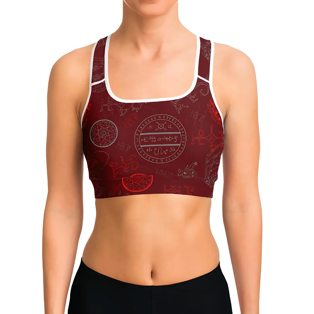 POWER UP WITH DRAGON SKELETON YOGA SPORTS BRA FOR WOMEN!