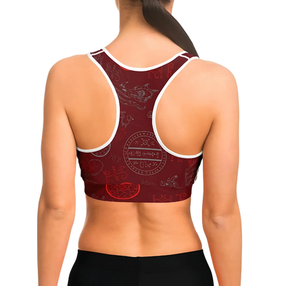 POWER UP WITH DRAGON SKELETON YOGA SPORTS BRA FOR WOMEN!