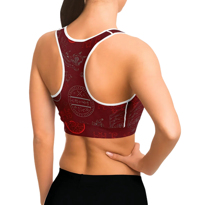 POWER UP WITH DRAGON SKELETON YOGA SPORTS BRA FOR WOMEN!