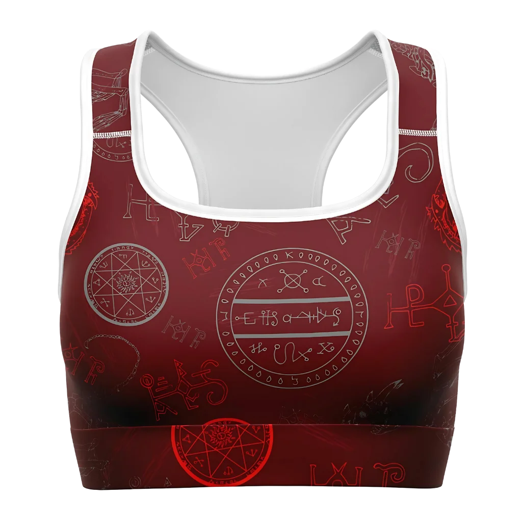 POWER UP WITH DRAGON SKELETON YOGA SPORTS BRA FOR WOMEN!