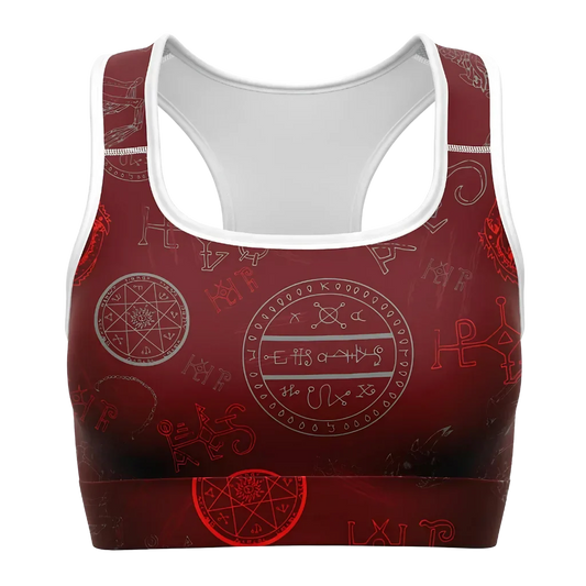 Dragon Skeleton Yoga Sports Bra For Movement And Support - XS - Sports Bra - AOP