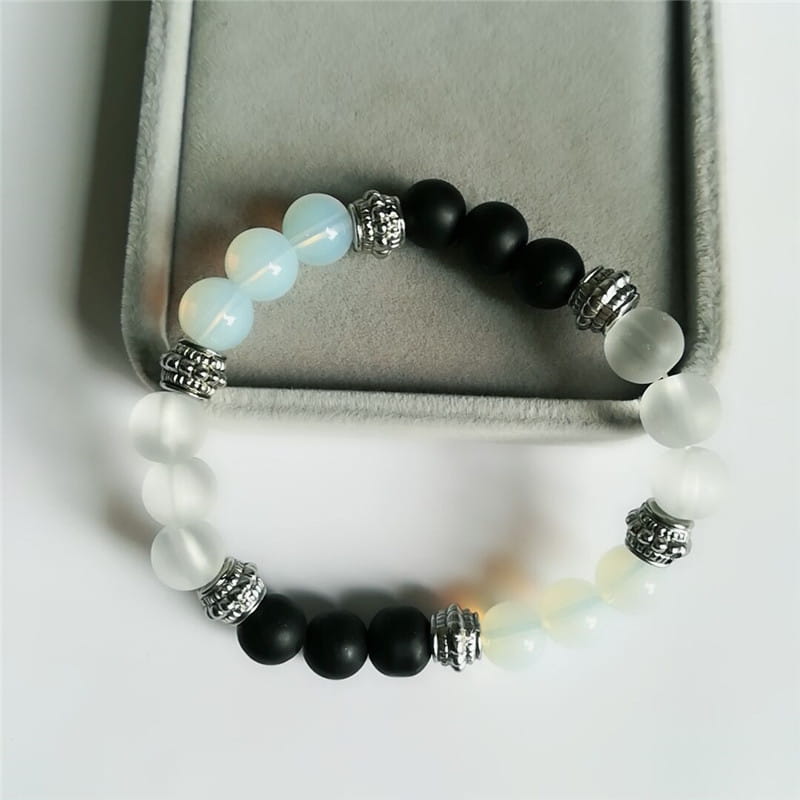 HEALING AGATE BEAD BRACELET FOR SPIRITUAL BALANCE