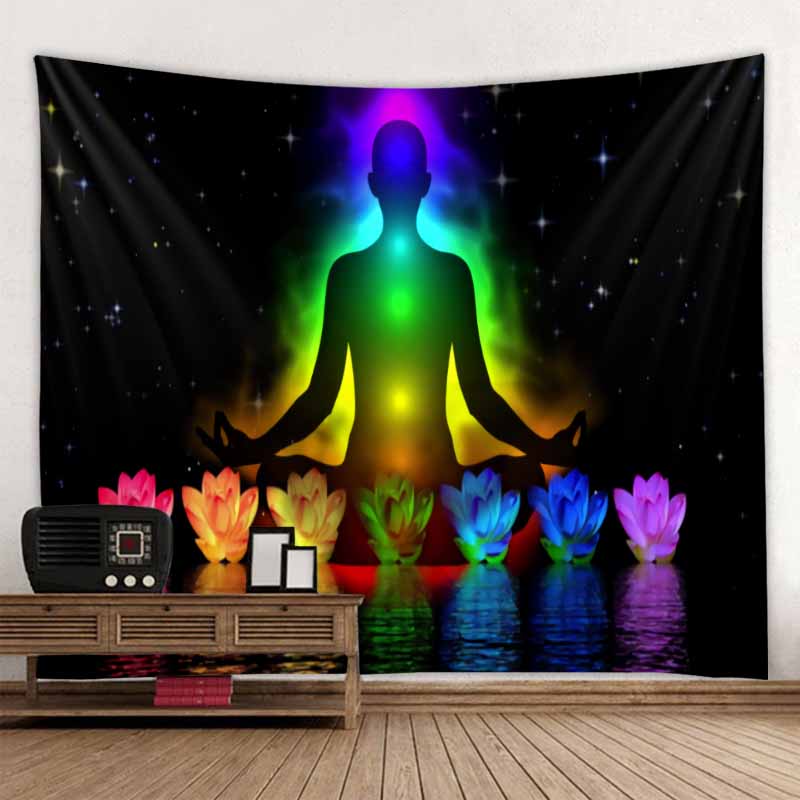 BOHO CHAKRA TAPESTRY WALL HANGING FOR MEDITATION