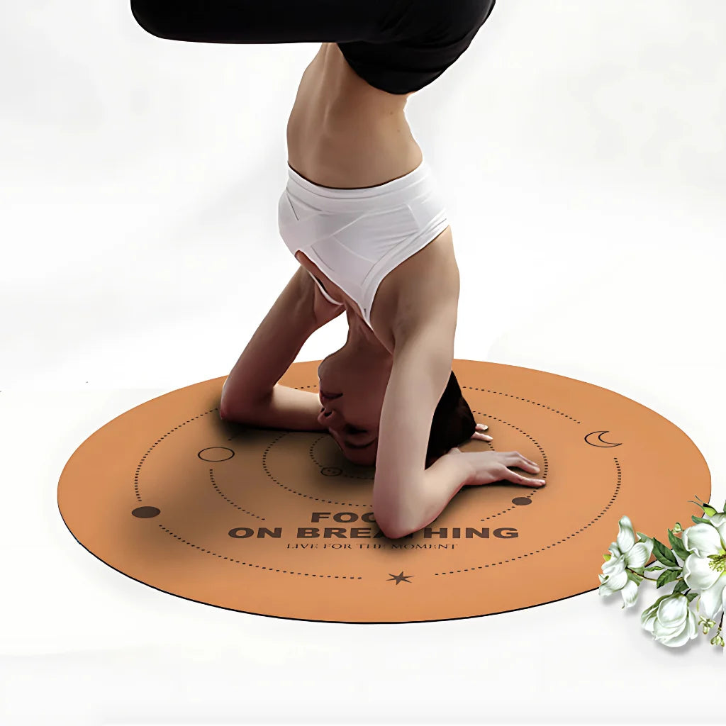 ECO-FRIENDLY CORK ROUND YOGA MAT WITH NON-SLIP GRIP - Pay tribute / 68 × 68 cm - Round Yoga Mats