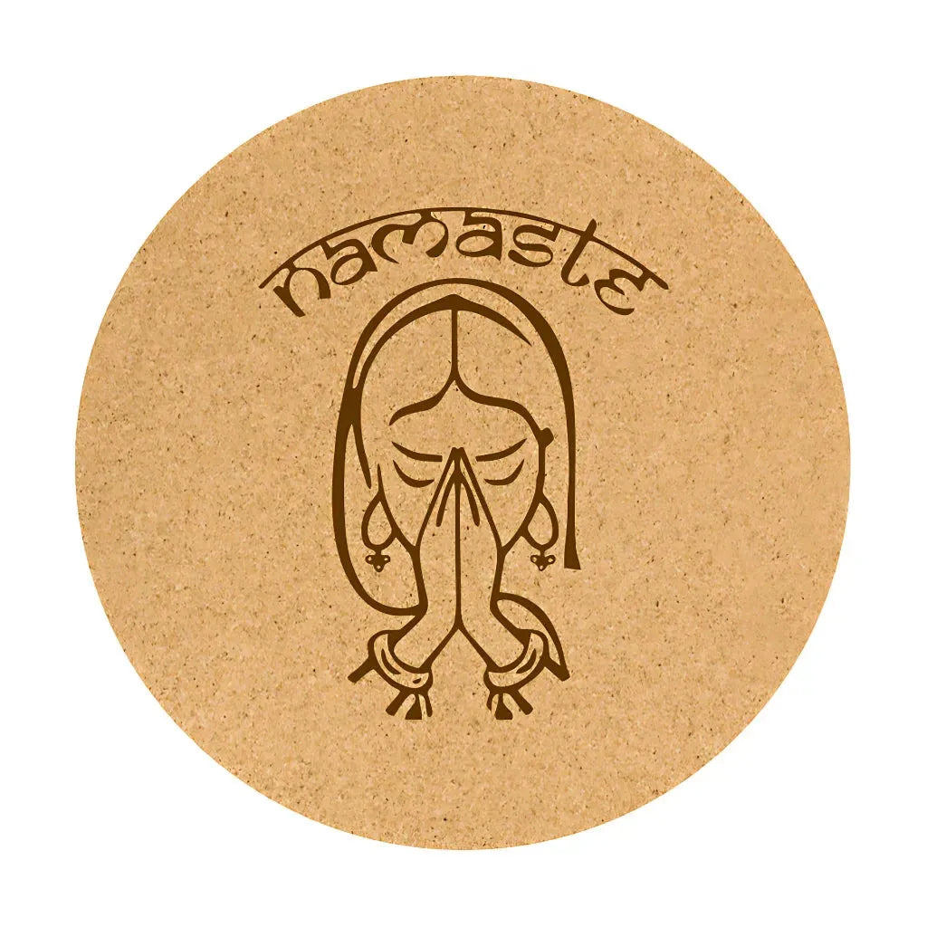 Eco-Friendly Round Exercise Mat With Cork Surface - Pay tribute / 68×68 cm