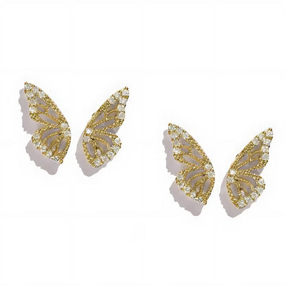 ELEGANT CRYSTAL BOHO BUTTERFLY EARRINGS FOR WOMEN - Gold