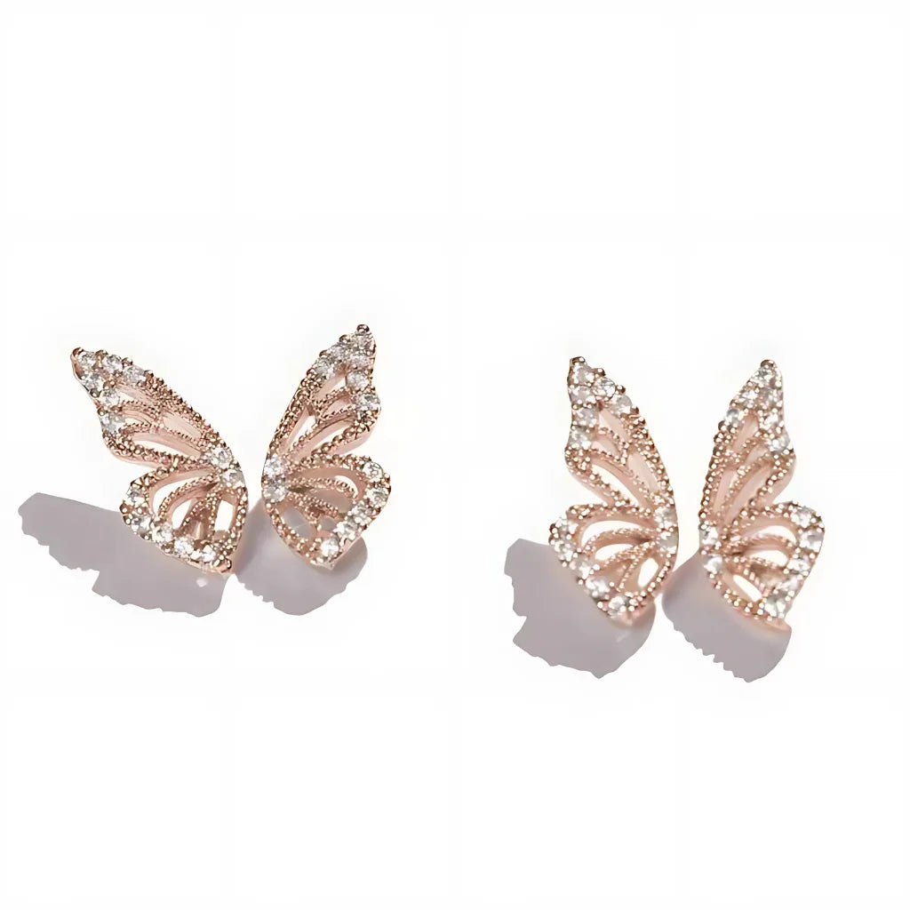 ELEGANT CRYSTAL BOHO BUTTERFLY EARRINGS FOR WOMEN - Rose