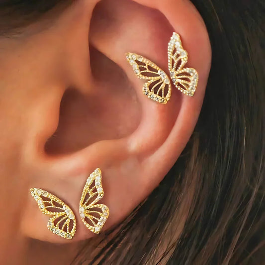 ELEGANT CRYSTAL BUTTERFLY BOHO EARRINGS FOR CHIC STYLE