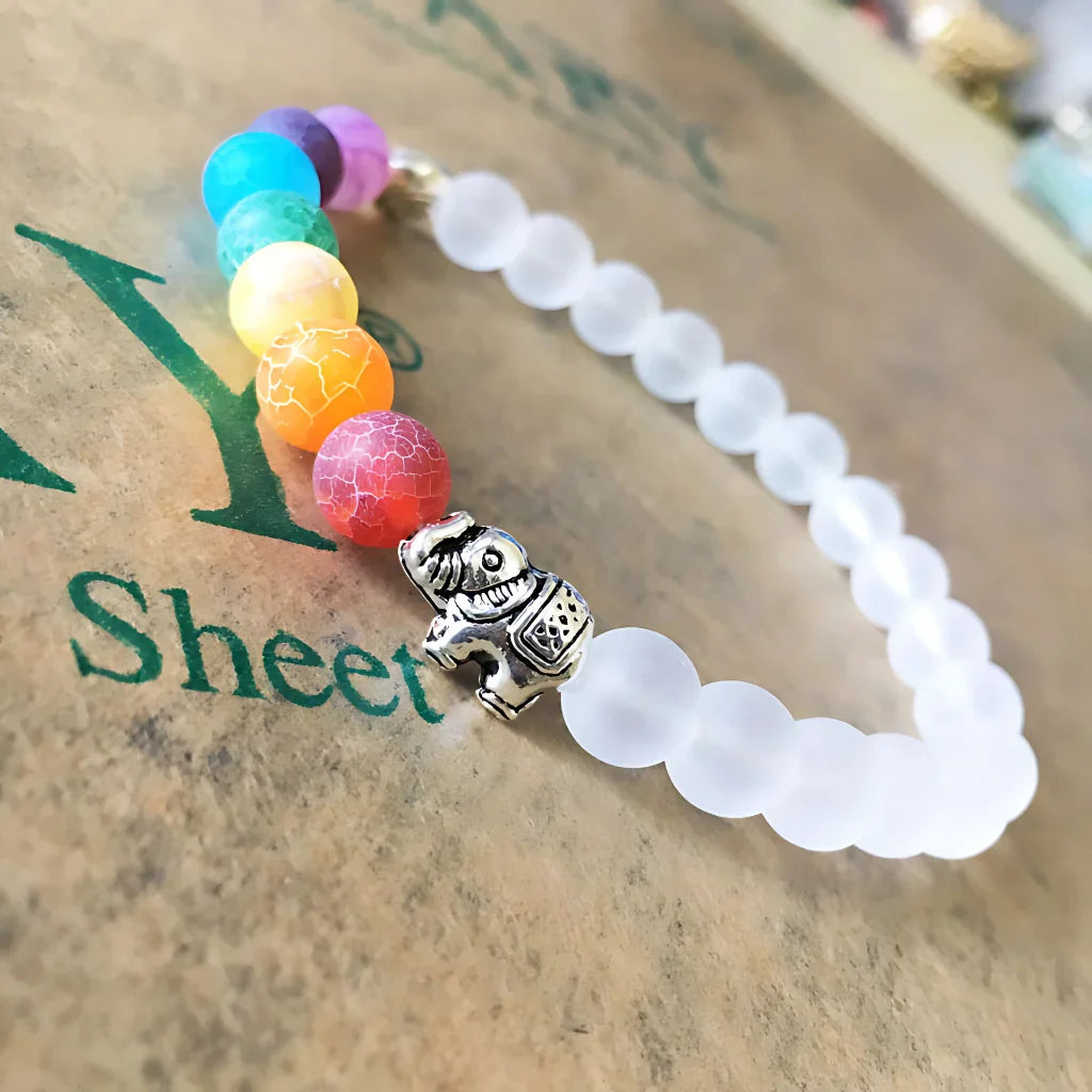 ELEPHANT CHAKRA BRACELET FOR SPIRITUAL ENERGY & BALANCE - A - Bracelet