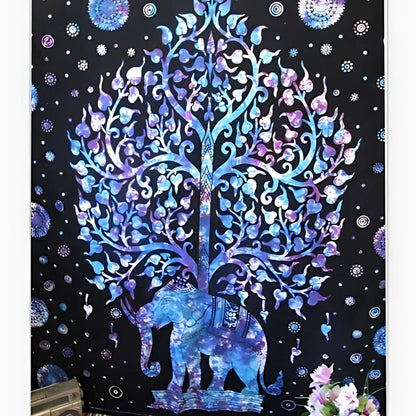 ELEPHANT MANDALA BOHO TAPESTRY WALL HANGING FOR YOGA - 03