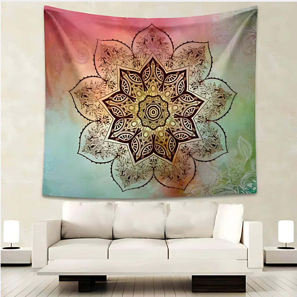 ELEPHANT MANDALA BOHO TAPESTRY WALL HANGING FOR YOGA - 06