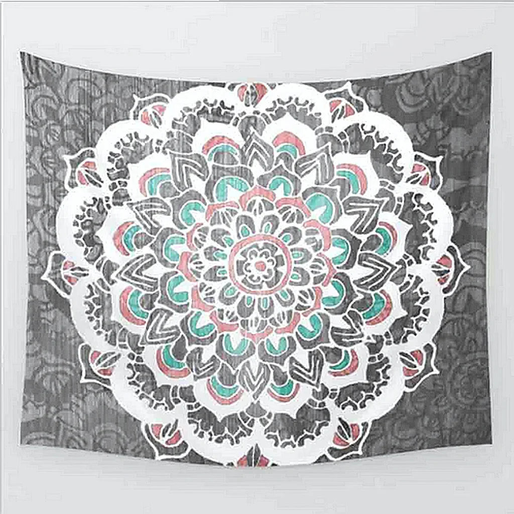 ELEPHANT MANDALA BOHO TAPESTRY WALL HANGING FOR YOGA - 09