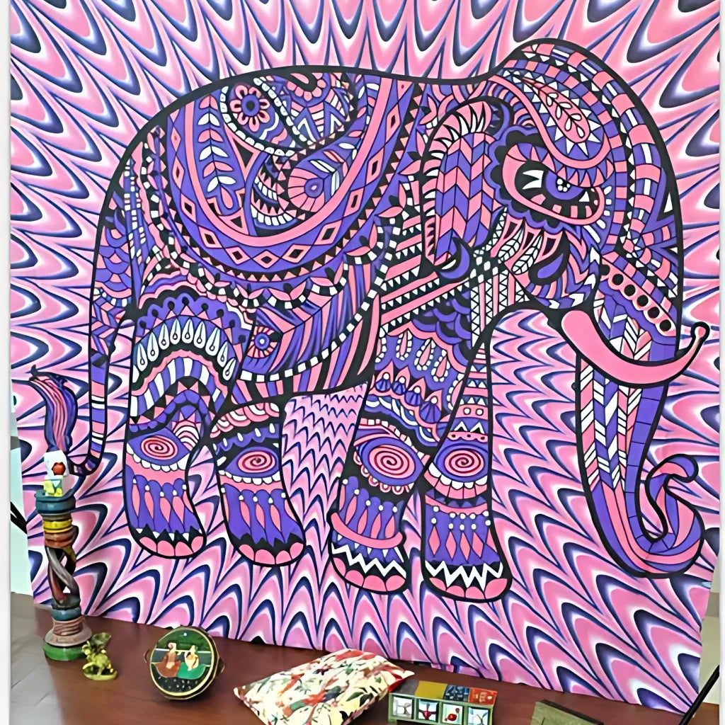 ELEPHANT MANDALA BOHO TAPESTRY WALL HANGING FOR YOGA - 16