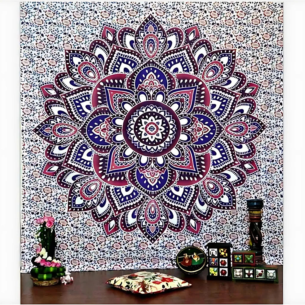 ELEPHANT MANDALA BOHO TAPESTRY WALL HANGING FOR YOGA