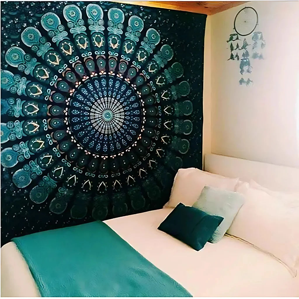 ELEPHANT MANDALA BOHO TAPESTRY WALL HANGING FOR YOGA