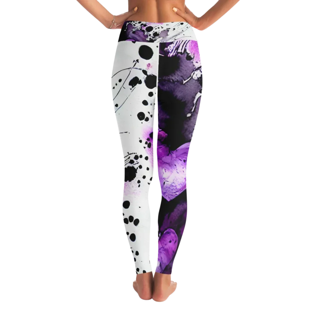 ELEVATE WITH PURPLE HEART ARTWORK YOGA OUTFIT SET