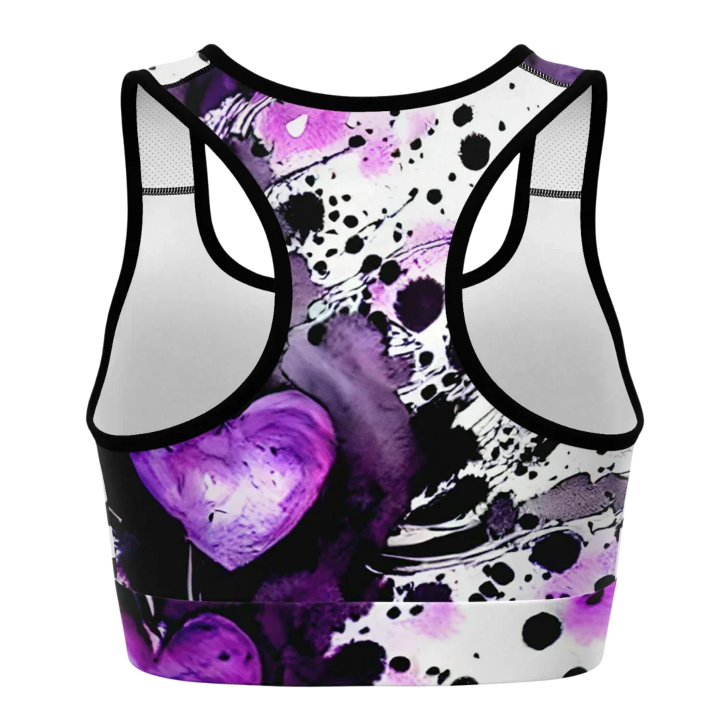 ELEVATE WITH PURPLE HEART ARTWORK YOGA OUTFIT SET