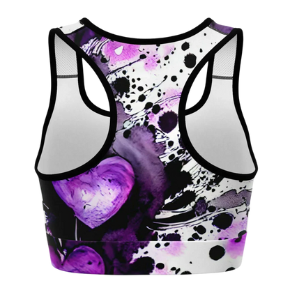 ELEVATE WITH PURPLE HEART ARTWORK YOGA OUTFIT SET