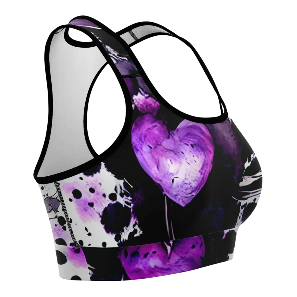 ELEVATE WITH PURPLE HEART ARTWORK YOGA OUTFIT SET