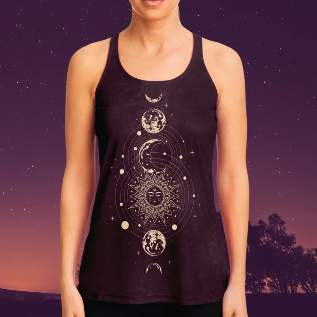 EMPOWER YOUR SPIRIT WITH MYSTICAL SUN AND MOON YOGA TANK