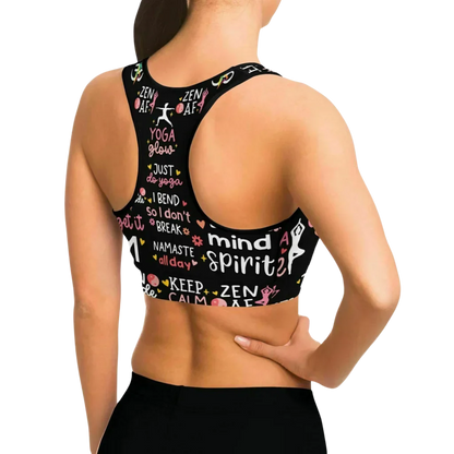 EMPOWERING MATCHING YOGA SET WITH INSPIRING YOGA QUOTES - yoga-leggings-sports-bra-set