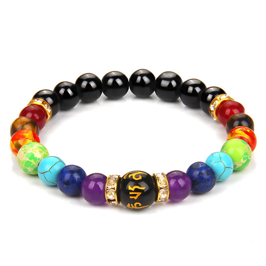 ENERGIZE WITH VOLCANIC STONE CHAKRA HEALING YOGA BRACELET