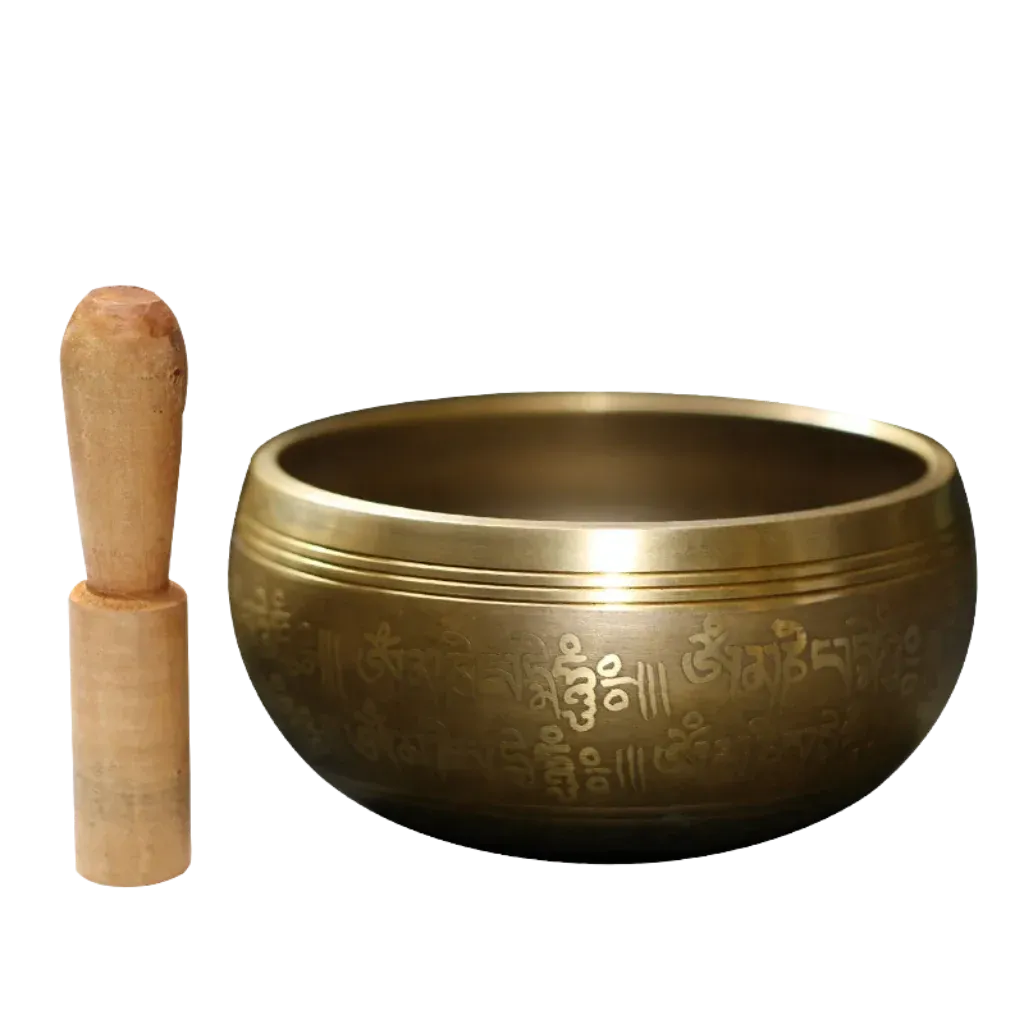 Engraved Copper Sound Bowl For Deep Meditation - 10.5cm