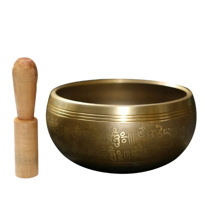 Engraved Copper Sound Bowl For Deep Meditation - 10.5cm