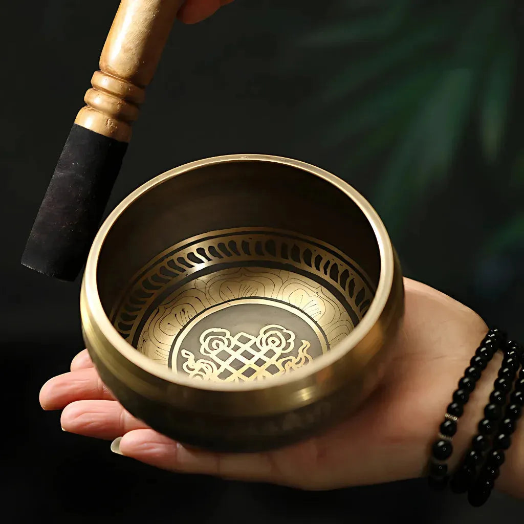 Engraved Copper Sound Bowl For Deep Meditation
