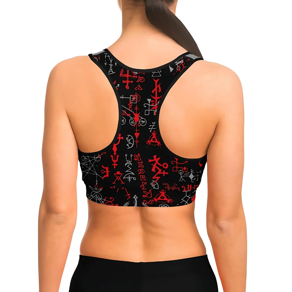 AWAKEN MYSTICAL ENERGY WITH ESOTERIC OCCULT SPORTS BRA!