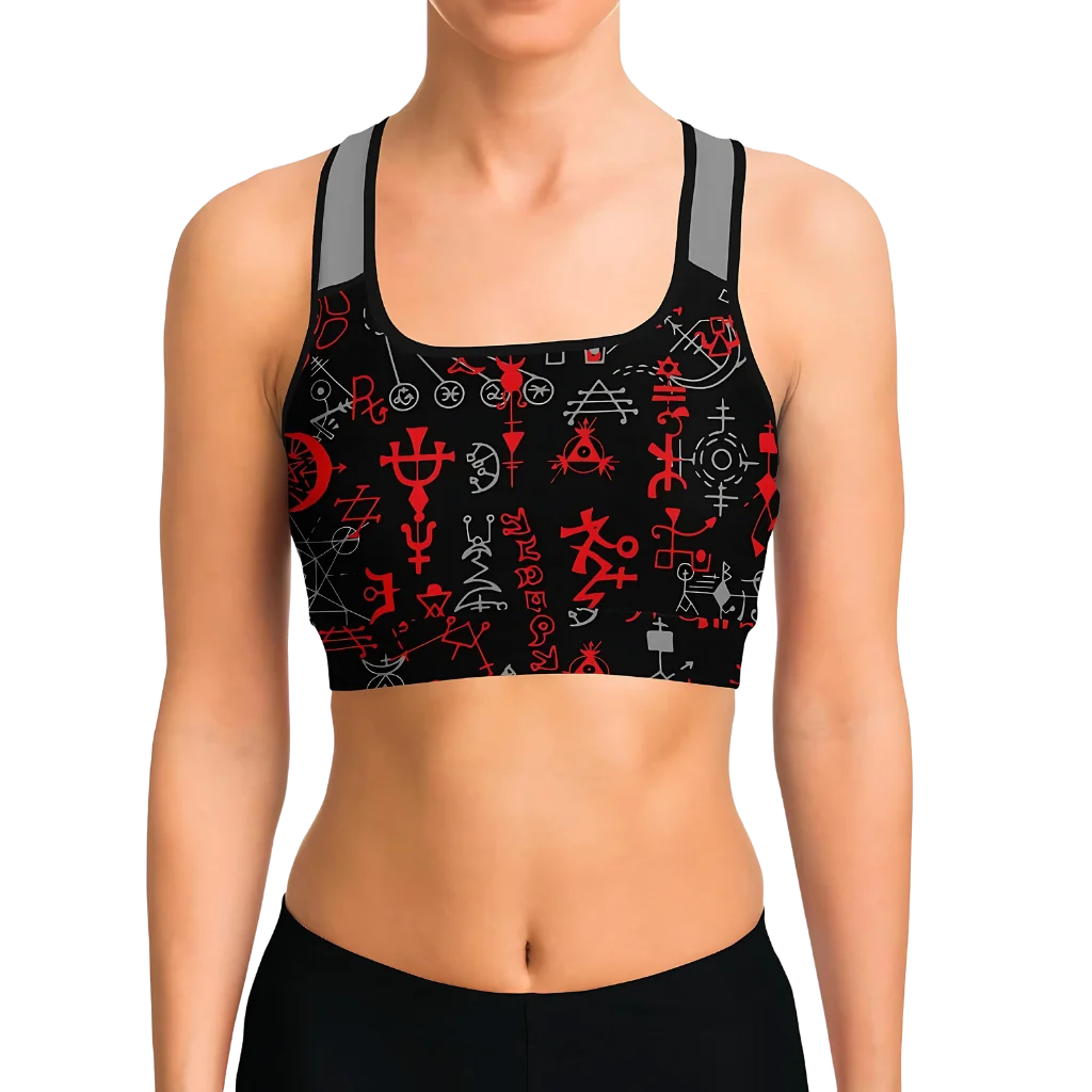 AWAKEN MYSTICAL ENERGY WITH ESOTERIC OCCULT SPORTS BRA!