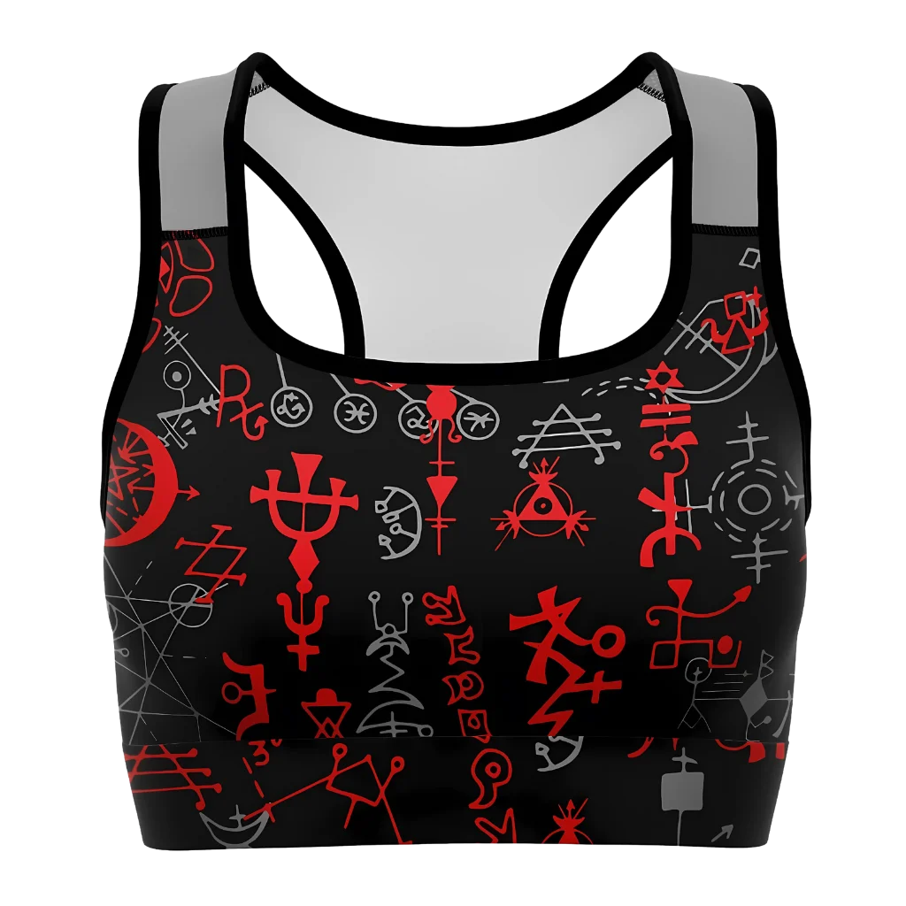 AWAKEN MYSTICAL ENERGY WITH ESOTERIC OCCULT SPORTS BRA!