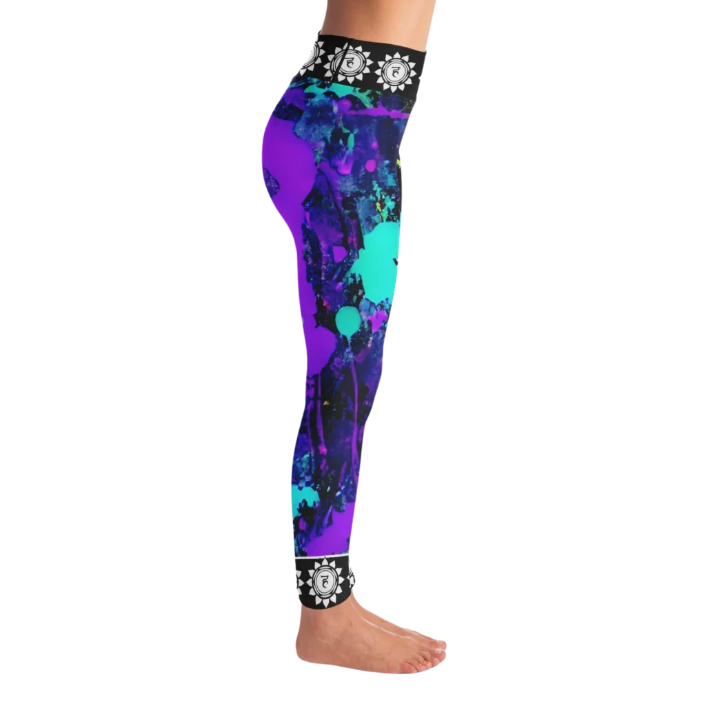 EXPLORE VIBRANT ENERGY WITH NEON PAINT SPLASH FEMALE YOGA PANTS - Yoga Leggings - AOP