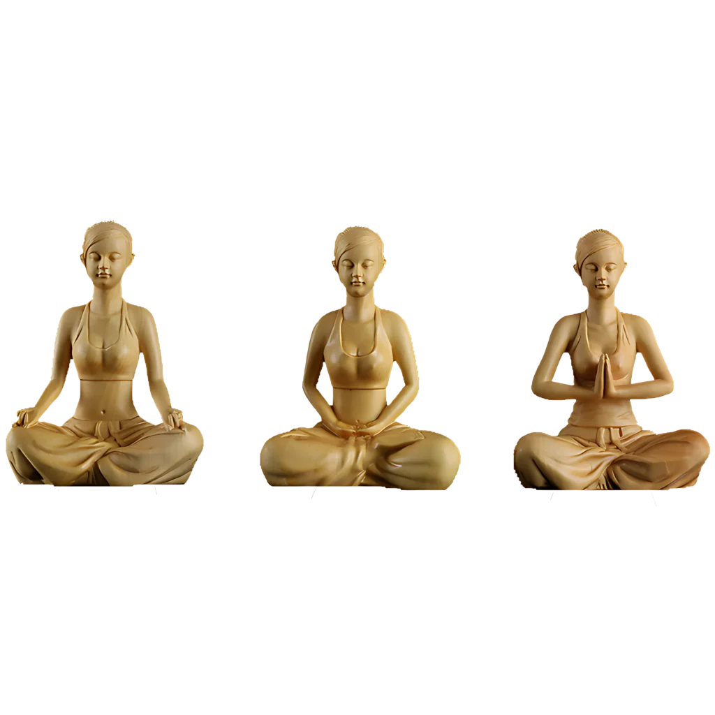 EXQUISITE BOXWOOD CARVING YOGA HOME DECOR - yoga decor